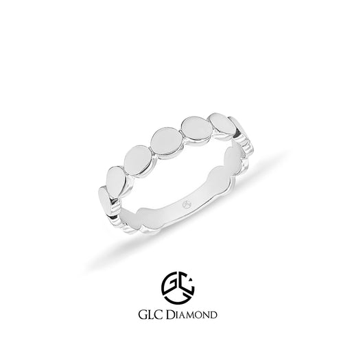 Circle Geometric Band, 14K Solid Gold Circle Ring
