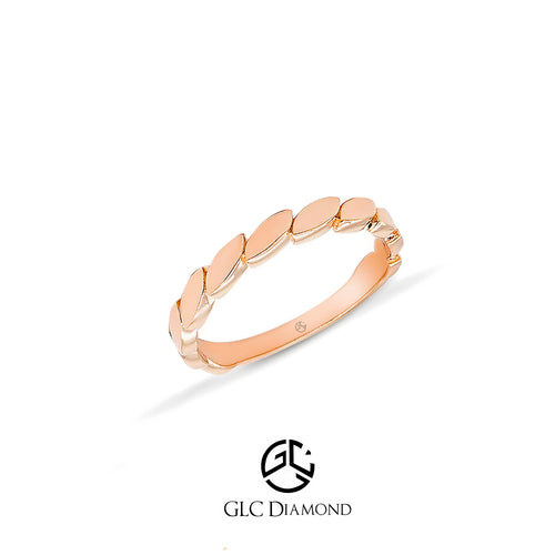 14K Solid Gold Women Ring, Gold Dotted Ring