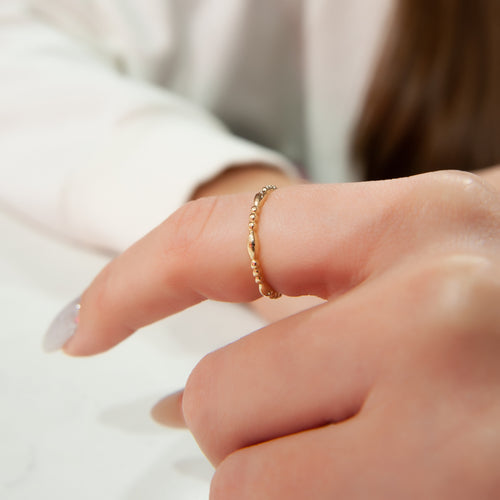 14K Solid Gold Stacking Ring, Minimalist Ring, Wedding Band