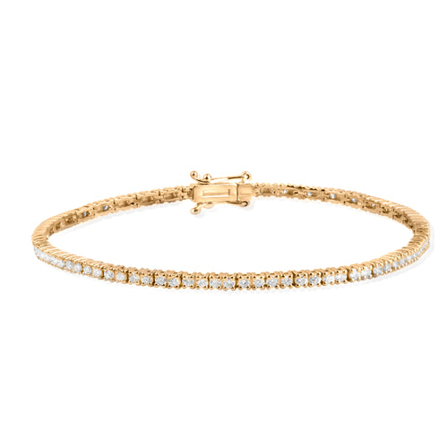 14K Solid Gold Diamond Tennis Bracelet / 2.14 CTW Diamond Bracelet