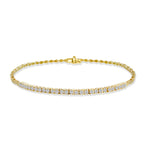 14K Gold Diamond Tennis Bracelet / Dainty Diamond Bracelet