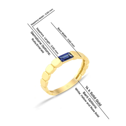 Minimalist Natural Sapphire Ring