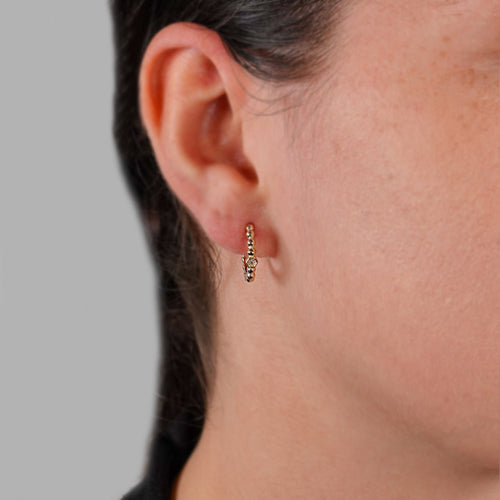 14K Solid Gold Huggie Hoop Earrings