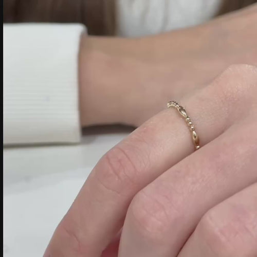 14K Solid Gold Stacking Ring, Minimalist Ring, Wedding Band