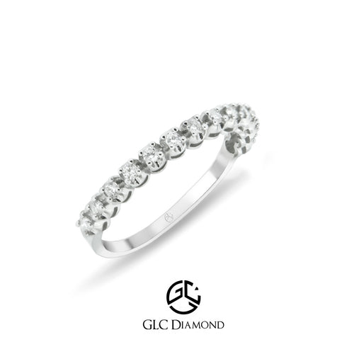 0,20 CT Round Cut Half Wedding Band