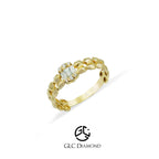 14K Solid Gold Diamond Ring