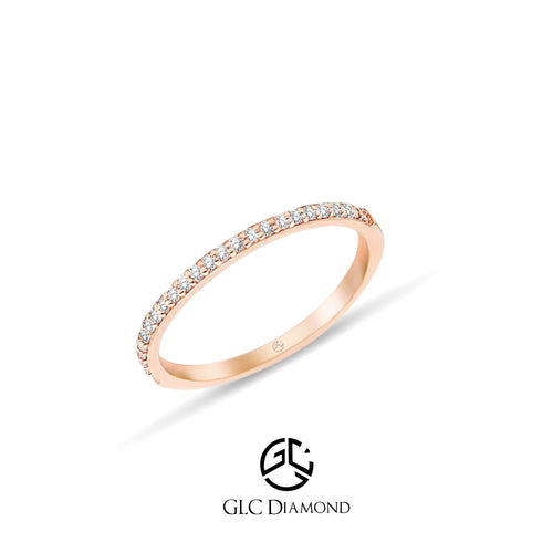 14K Solid Gold Diamond Wedding Band