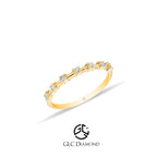 14K Gold Petite Diamond Distance Band