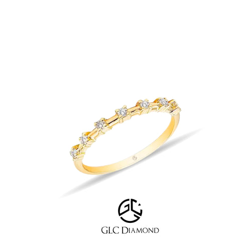 14K Gold Petite Diamond Distance Band