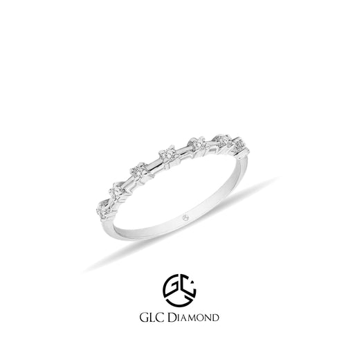 14K Gold Petite Diamond Distance Band