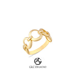 14K Gold Link Diamond Ring