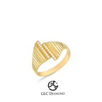 Geometric Diamond Ring - Solid 14K Gold