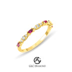 Baguette Cut Ruby Wedding Band