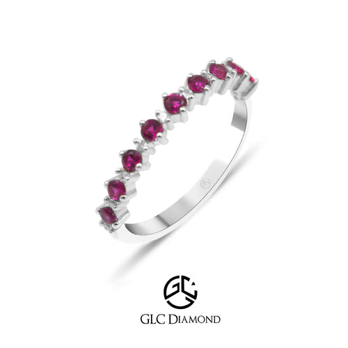 Ruby And Diamond Wedding Band