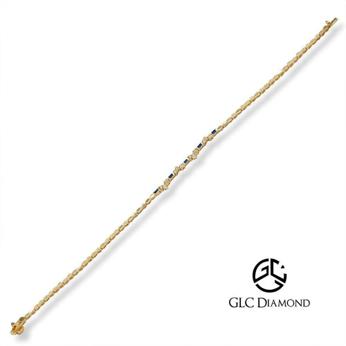 14K Gold Sapphire Bracelet