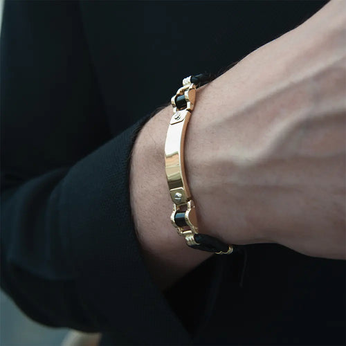 14K Solid Gold Bracelet For Men