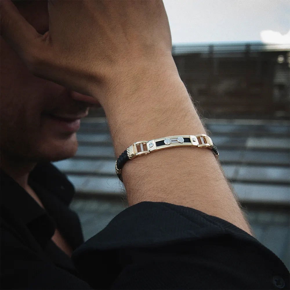 14K Solid Gold Bracelet For Men