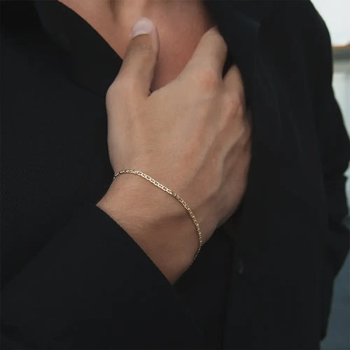 14K Solid Gold Chain Bracelet