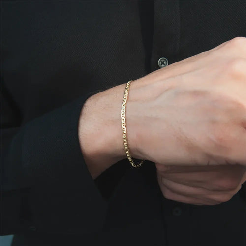 14K Solid Gold Cuban Chain Bracelet