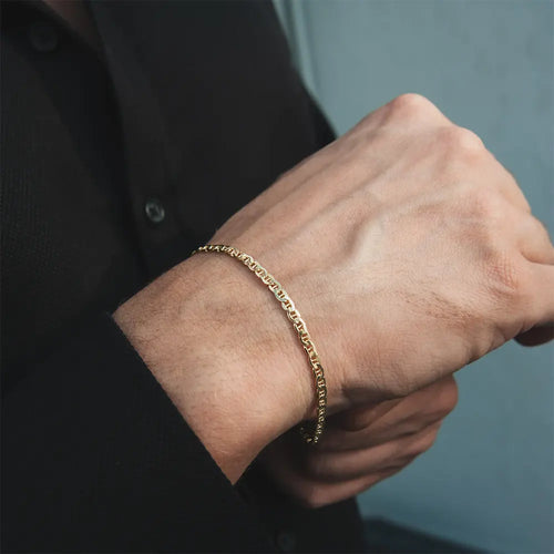 14K Solid Gold Cuban Chain Bracelet