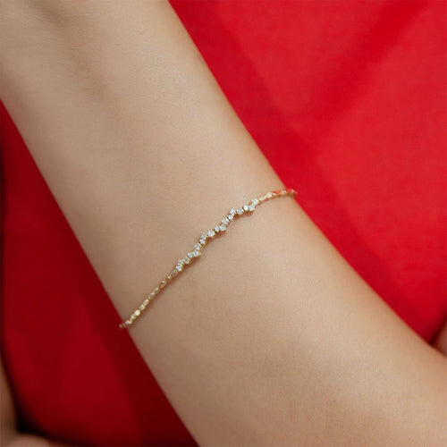 14K Solid Gold Diamond Bracelet