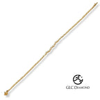 14K Solid Gold Diamond Bracelet