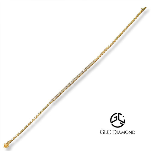 14K Solid Gold Diamond Bracelet