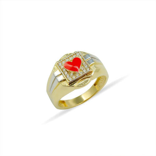 14K Solid Gold Heart Ring