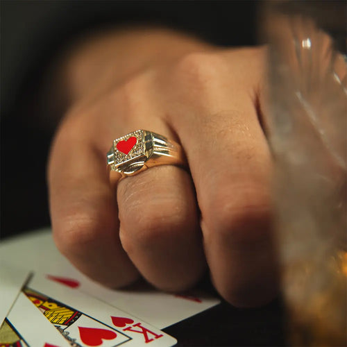 14K Solid Gold Heart Ring