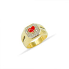 14K Solid Gold Heart Ring