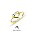 14K Solid Gold Heart Ring