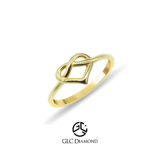 14K Solid Gold Heart Ring