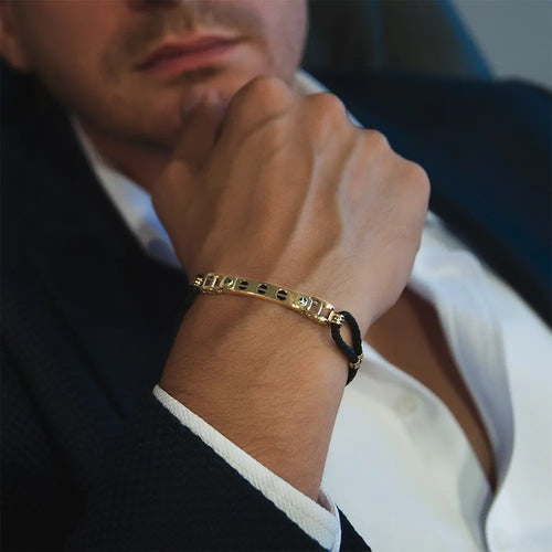 14K Solid Gold Men Bracelet