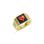 14K Solid Gold Poker Ring