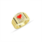 14K Solid Gold Poker Ring