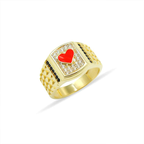 14K Solid Gold Poker Ring