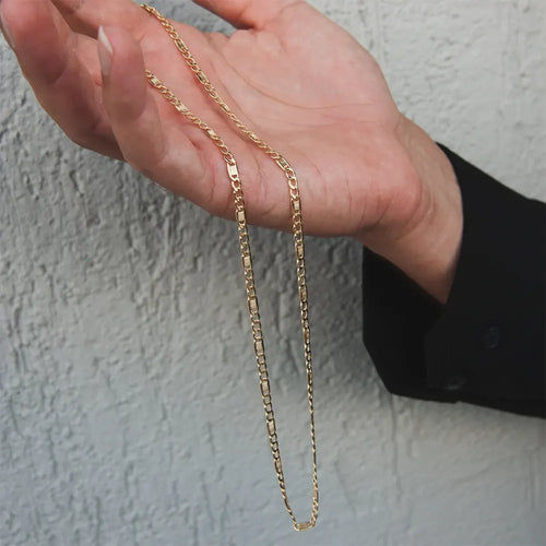 14K Solid Gold Valentino Chain Necklace