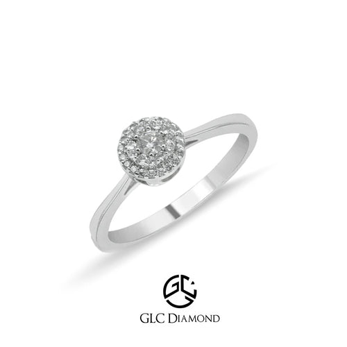 Solitaire Halo Diamond Ring