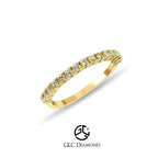 0.30 Carat Half Eternity Wedding Band, 14K Solid Gold Diamond Wedding Ring