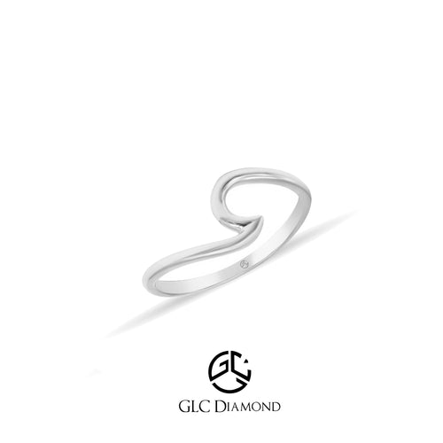 14K Solid Gold Wave Ring, Ocean Tide, Wavy Ring