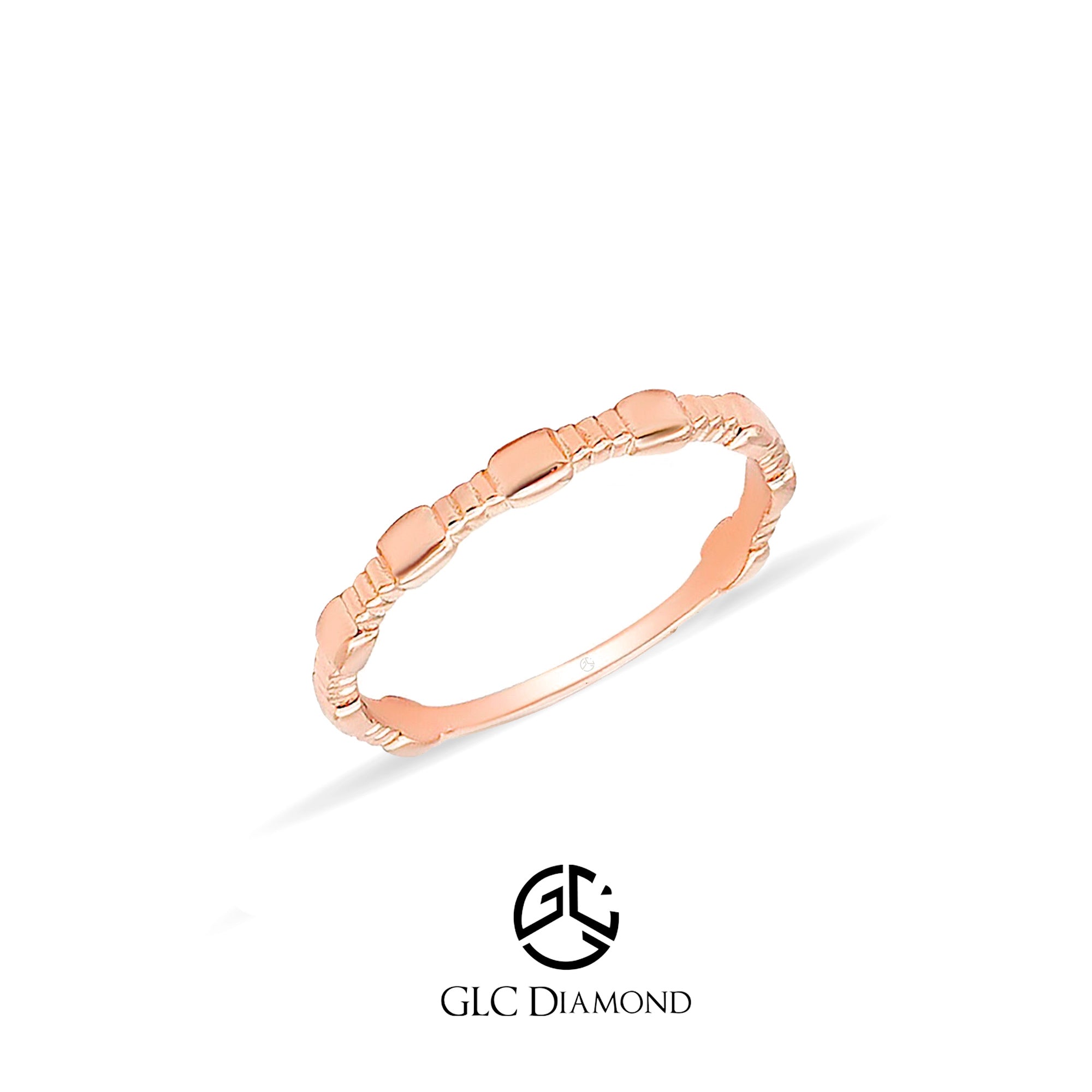 14K Gold Band Ring, Rectangle Ring, Minimalist Stacking Ring