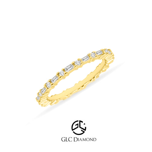 Baguette and Round Diamond Full Eternity Ring