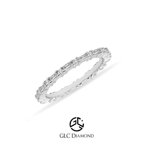 Baguette and Round Diamond Full Eternity Ring