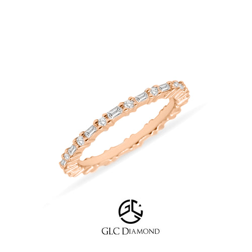 Baguette and Round Diamond Full Eternity Ring