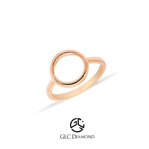 Circle Gold Ring, Geometric Ring, Open Circle Ring