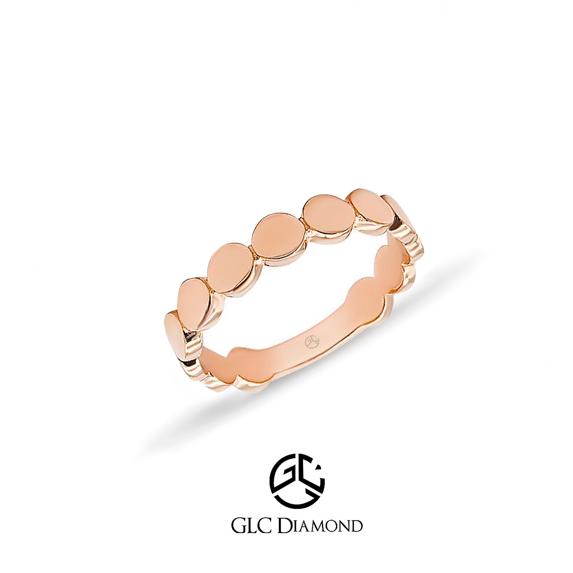 Circle Geometric Band, 14K Solid Gold Circle Ring
