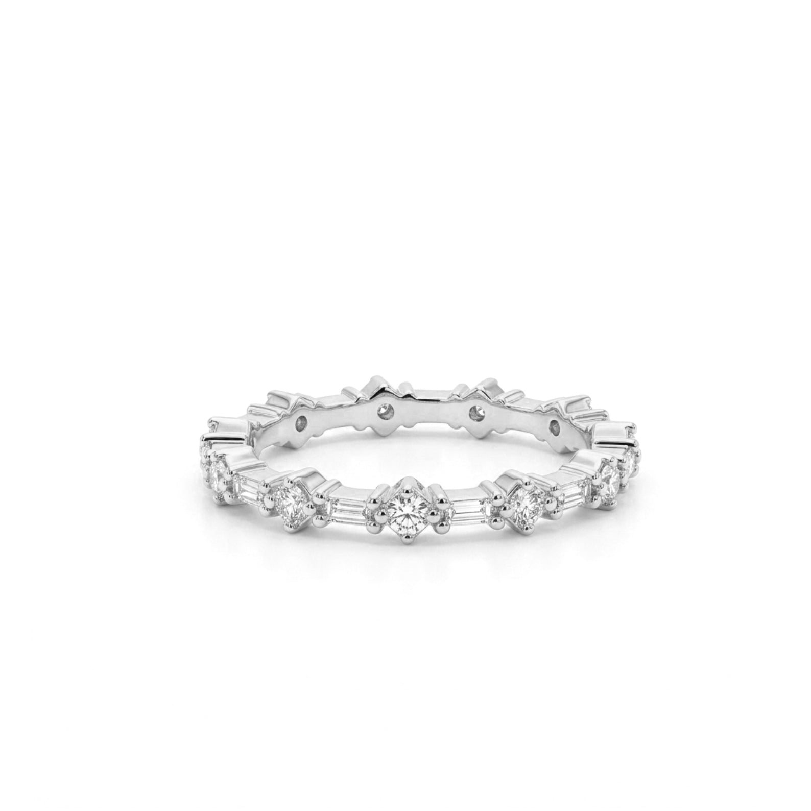 Handmade Baguette Diamond Ring / Bridal Jewelry
