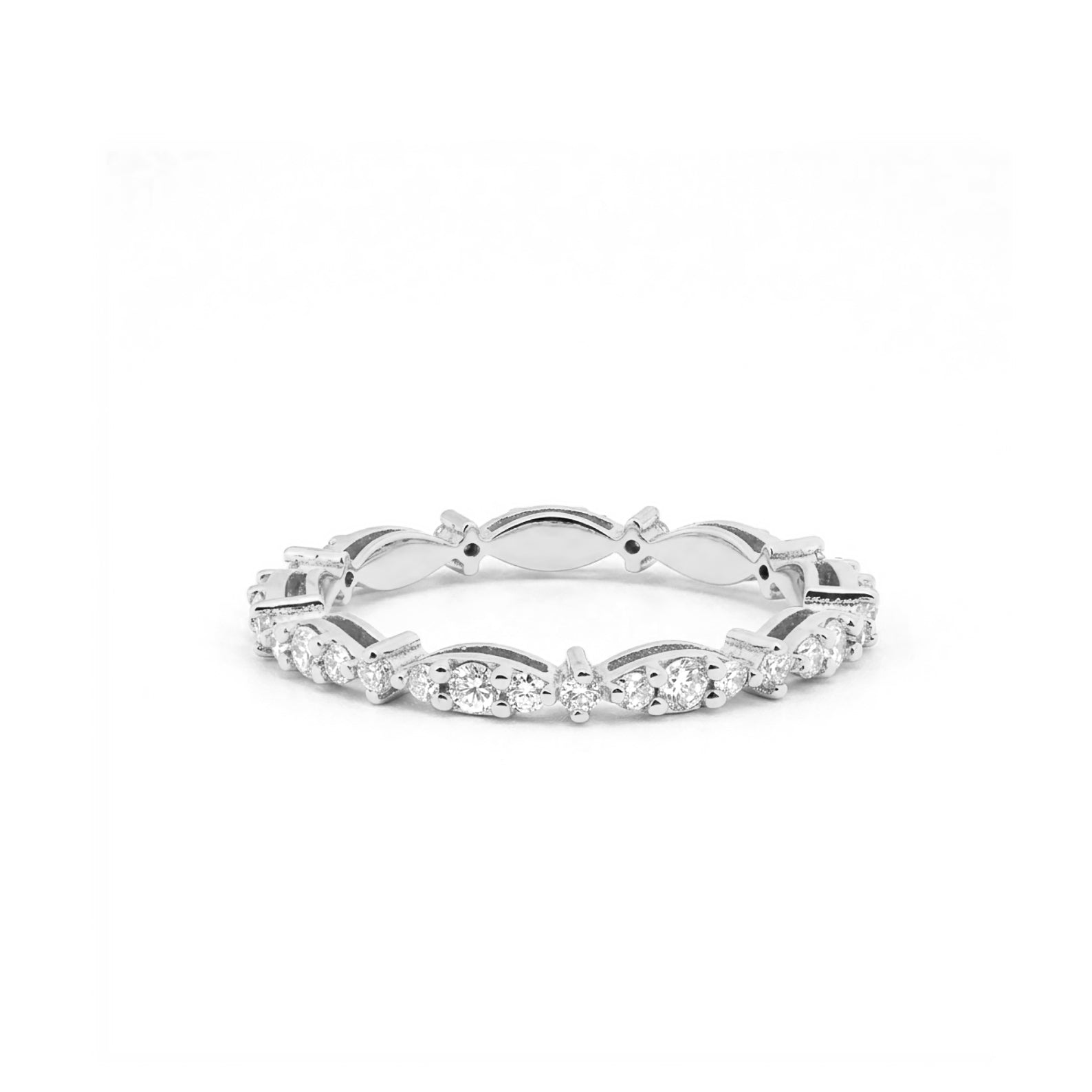 14K Gold Marquise Diamond Band