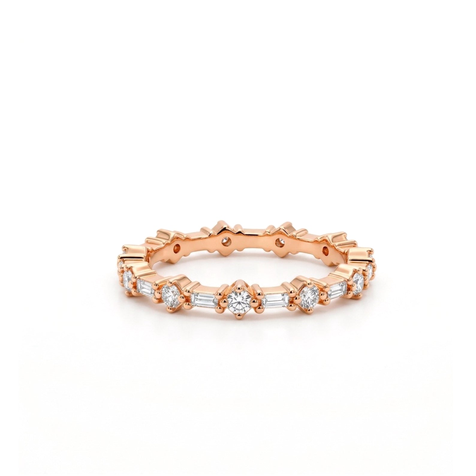 Handmade Baguette Diamond Ring / Bridal Jewelry