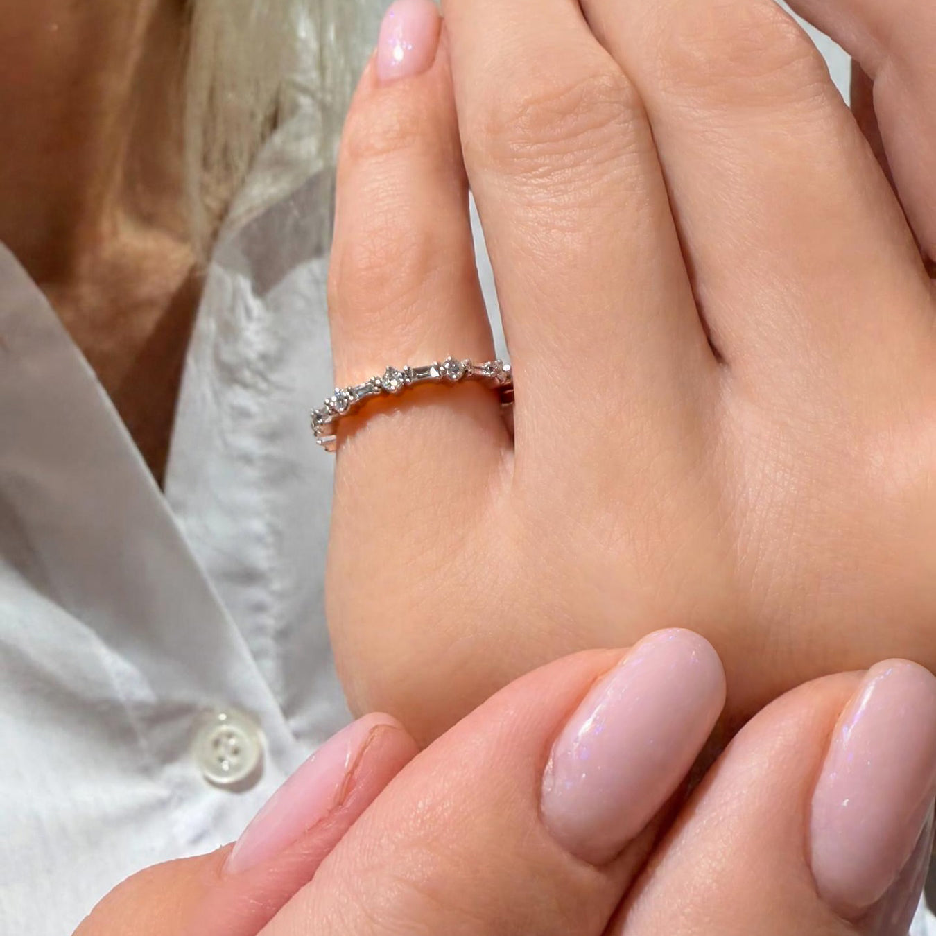 Handmade Baguette Diamond Ring / Bridal Jewelry